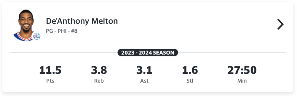 DeAnthony Melton Philadelphia 76ers 1
