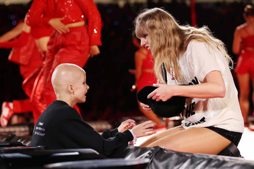 Taylor Swift Gives '22' Hat to 9-Year-Old Girl with Cancer at Sydney Eras Tour, Granting Her 'Wish'